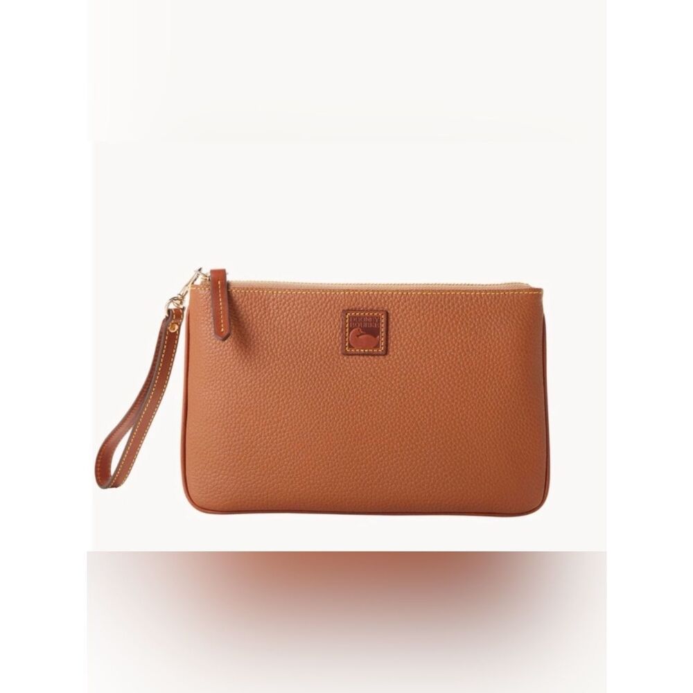 Dooney & Bourke Pebble Grain Brown Wristlet